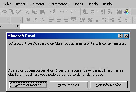Excel ativar macro