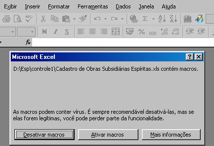 Excel ativar macro