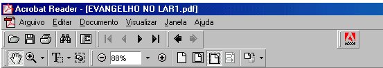 Visão parcial do programa Acrobat Reader