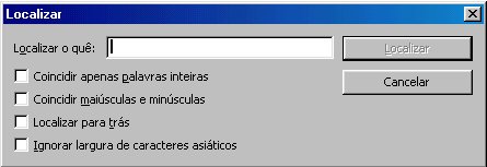 Caixa de Texto Localizar